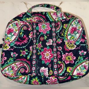 Vera Bradley Quilted Lunch / Travel Tote – Navy Floral Paisley 🌸 NwOT